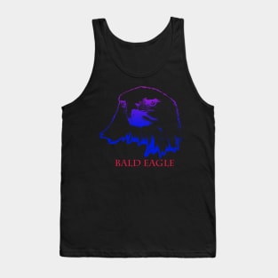 the bald head of the american eagle is blue Tank Top